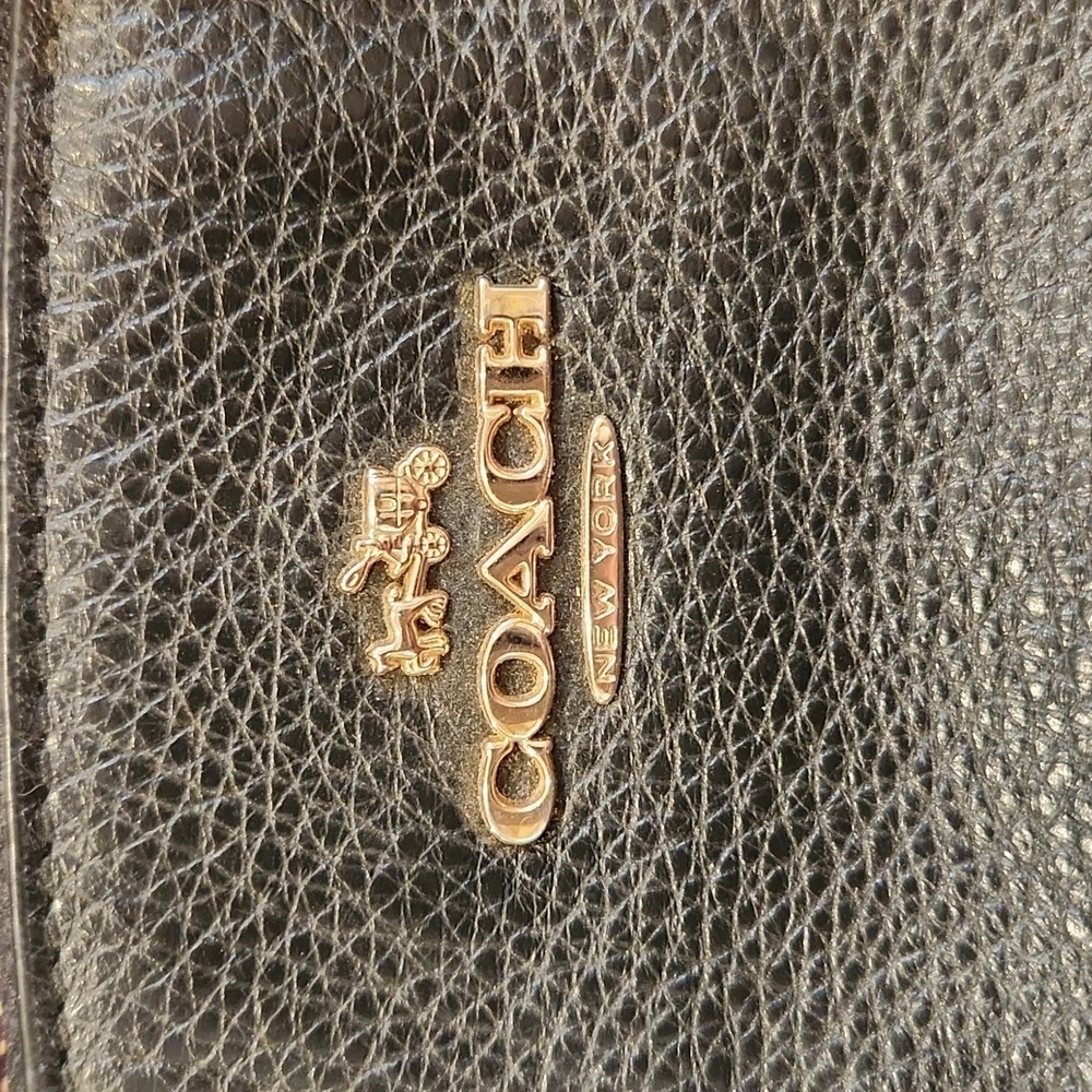 Coach Small Kelsey Tote Black Pebbled Leather - Picture 2 of 16